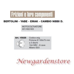 Frizione 3 dischi 12x15EV motocoltivatore 401 402 403 BERTOLINI EMAK15828 YABE | NewgardenAgri.com