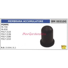 Membrana accumulatore UNIVERSALE pompa Bertolini PA 730 830 003100 | NewgardenAgri.com