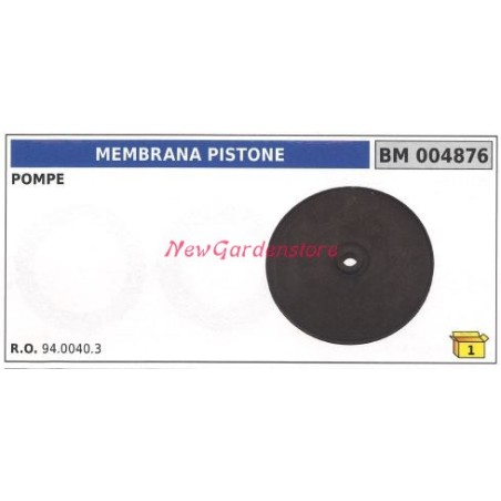 Membrana de pistón UNIVERSAL Bomba Bertolini 004876 | NewgardenAgri.com