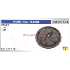 Membrana de pistón UNIVERSAL Bomba Bertolini 110S 140S 001563 | NewgardenAgri.com