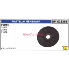 Plaque de membrane UNIVERSAL pompe Bertolini 20RTE 20RT4 25RT4 018398 | NewgardenAgri.com