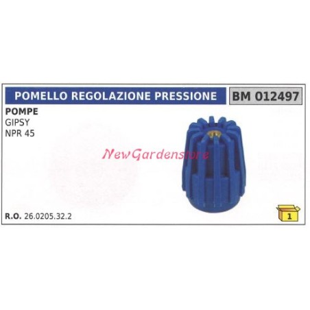 Pomello regolazione pressione UNIVERSALE pompa Bertolini GISPY NPR 45 012497 | NewgardenAgri.com