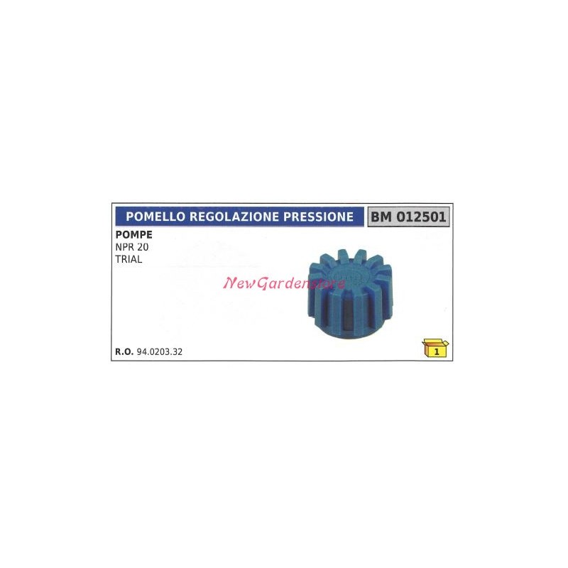 Druckeinstellknopf UNIVERSAL Bertolini-Pumpe NPR 20 TRIAL 012501