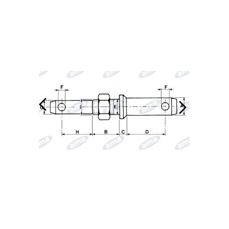 Doppelter Zapfendurchmesser 22 25 28 mm für die Anhängevorrichtung von landwirtschaftlichen Traktoren