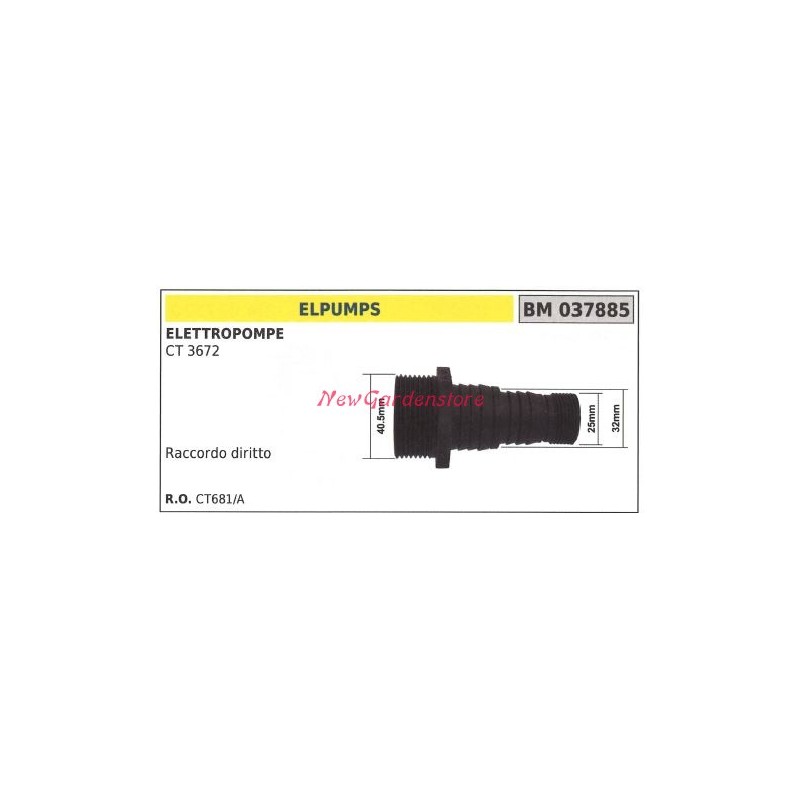 ELPUMPS straight coupling CT 3672 electropump 037885