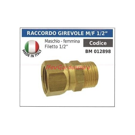 Acoplamiento giratorio M/F 1/2' UNIVERSAL pulverización 012898 | NewgardenAgri.com