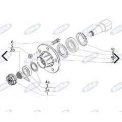 Brakeless half-shaft 1400 mm type 5-hole for AMA trailer and tank 11687 | NewgardenAgri.com