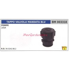 Blue delivery valve cap UNIVERSAL Bertolini 20SR pump 003318 | NewgardenAgri.com