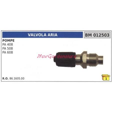 Air valve UNIVERSAL Bertolini pump PA 408 508 608 012503 | NewgardenAgri.com