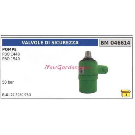 Safety valve UNIVERSAL Bertolini pump PBO 1440 1540 046614 | NewgardenAgri.com