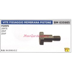 Vis de fixation piston membrane UNIVERSAL pompe Bertolini 20RTE 20VF 035985 | NewgardenAgri.com