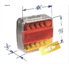 NEWGARDENSTORE Luz trasera LED 12V para tractor agrícola a28407 | NewgardenAgri.com