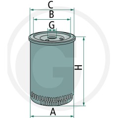 Lawn tractor fuel filter compatible KUBOTA 1522143170