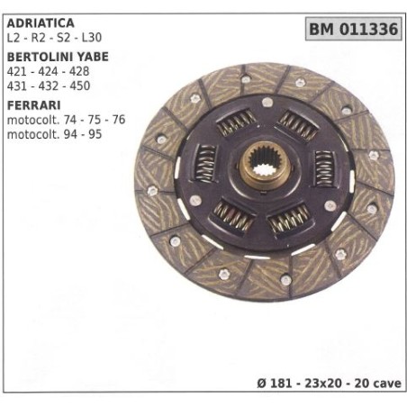 Disco de embrague para ADRIATICA BERTOLINI YABE FERRARI 011336 | NewgardenAgri.com