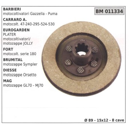 Clutch disc for BARBIERI BRUMITAL EUROGARDEN 011334 | NewgardenAgri.com