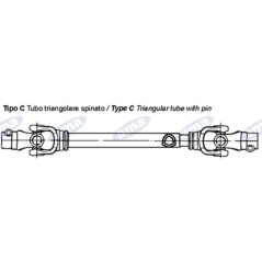 Cardan shaft AMA Cat. 2 CE approved 2x1000mm - 00958