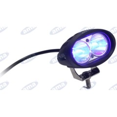 Faro lavoro LED 76,5x98mm 10-60V 10W 1000LM cavo uscita 32cm macchina agricola | NewgardenAgri.com