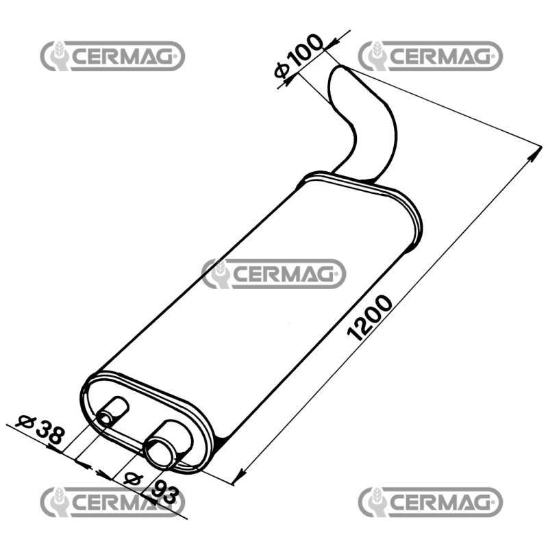 Silenciador COMPATIBLE - 12267