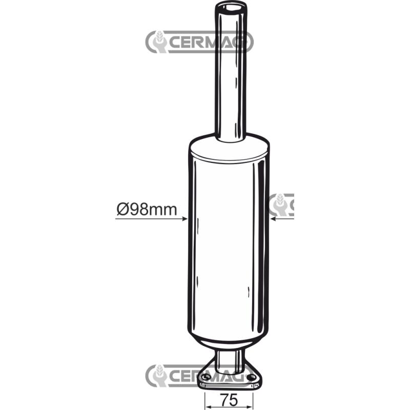 Muffler for LANDINI COMPATIBLE - 11888