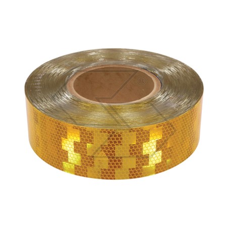 Yellow reflective tape 150 m homologated ECE 104 A28460 | NewgardenAgri.com