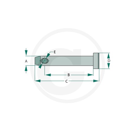 Pasador pivotante para brazo de elevación inferior para tractores simples 20099039