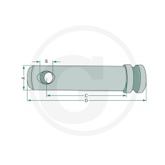 Bolzen für Unterlenker für UNIVERSAL Traktoren 20012785 | NewgardenAgri.com