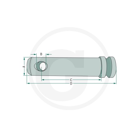 Axe de pivotement pour bras de levage inférieur pour tracteurs UNIVERSAL 20099033