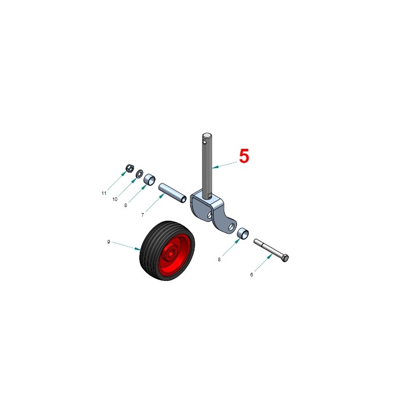 160 mm diameter wheel with fork rear flail mower PERUZZO FOX