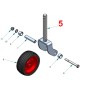 160 mm diameter wheel with fork rear flail mower PERUZZO FOX