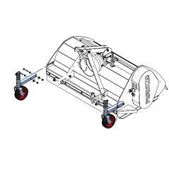 160 mm diameter wheel rear flail mower PERUZZO FOX | NewgardenAgri.com