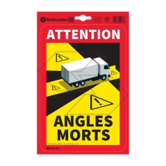 Panneau d'avertissement d'angle mort 17 x 25 cm pour véhicules lourds A28384 | NewgardenAgri.com