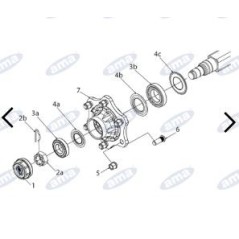 Brakeless, 6-hole type axle shaft for AMA trailer and tank | NewgardenAgri.com