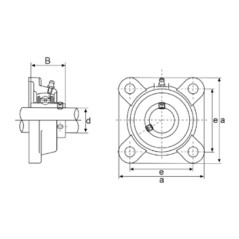 Soporte UCF 204 diámetro interior 20 mm para tractor agrícola | NewgardenAgri.com