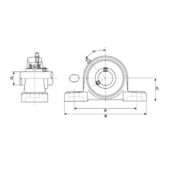 UCP 205 Halter 25 mm Innendurchmesser für Ackerschlepper