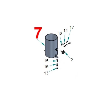 Rigid galvanised steel intake tube PERUZZO aspirator | NewgardenAgri.com