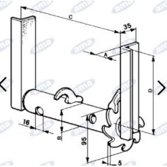 Treuil gauche pour remorque et citerne AMA 03533 | NewgardenAgri.com