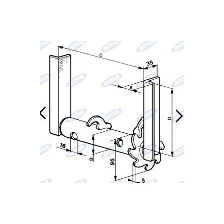 Left-hand winch type for trailer and tank AMA 03533