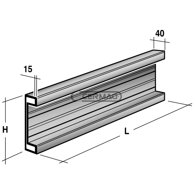 LADOS PERFILADOS EN CHAPA NEGRA 15/10 MM COMPATIBLE - 61635