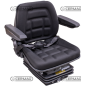 Siège SC85 à ressort mécanique avec soufflet M200 et ceintures fixes (homologué) COMPATIBLE - 64994