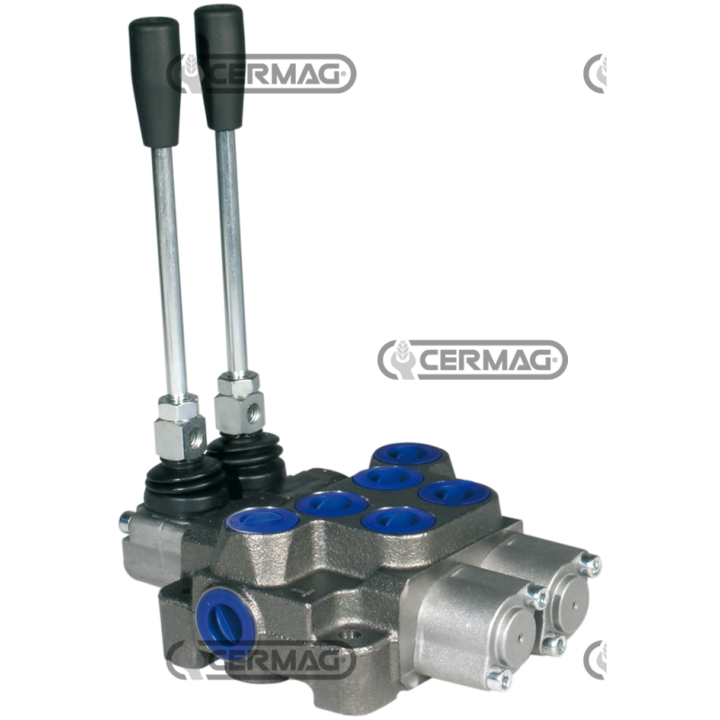 Distributeur 2 leviers conçu pour raccords gaz CARRY OVER 3/8" circuit DE - DE flottant COMPATIBLE - 80825