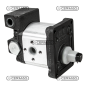 GROUP 2 gear pump with 2-way oil outlet regulator Displacement 19 cm³ COMPATIBLE - 80972 GROUP 2 gear pump with 2-way oil outlet regulator Displacement 19 cm³ COMPATIBLE - 80972