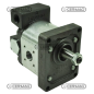 Zahnradpumpe GRUPPE 2 mit 2-Wege-Ölauslassregler Hubraum 19 cm³ KOMPATIBEL - 80973
