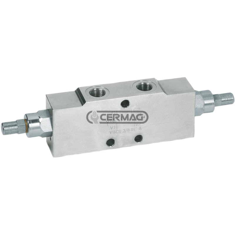 Vanne de verrouillage et de contrôle de descente double effet Raccordements 3/8" COMPATIBLES GAZ - 82225