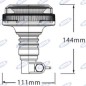 Balise Led base flexible h 144mm L 111mm machine agricole automotrice 12-30V