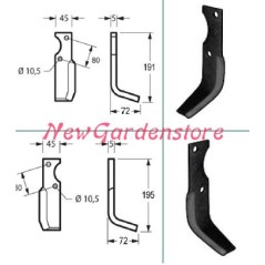 Kit zappe ricambi originali GOLDONI cassone fresa motocoltivatore 21 00070919 | NewgardenAgri.com