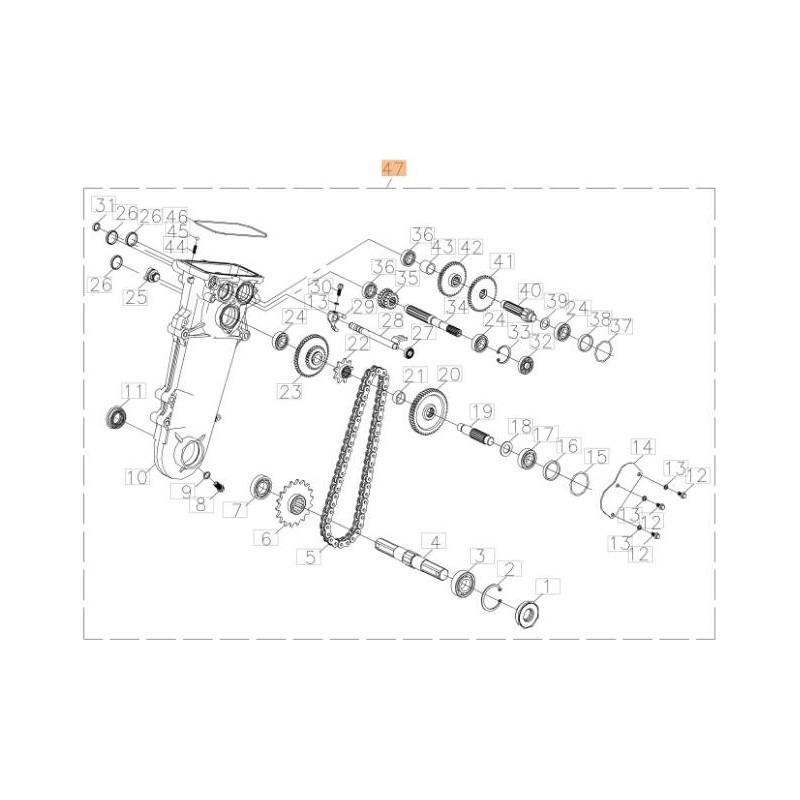 GETRIEBESATZ FÜR ORIGINAL EMAK MOTOR HOE L66151265