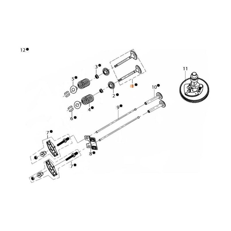 KIT VALVOLA ASPIRAZ./SCARICO ORIGINALE EMAK L66150782
