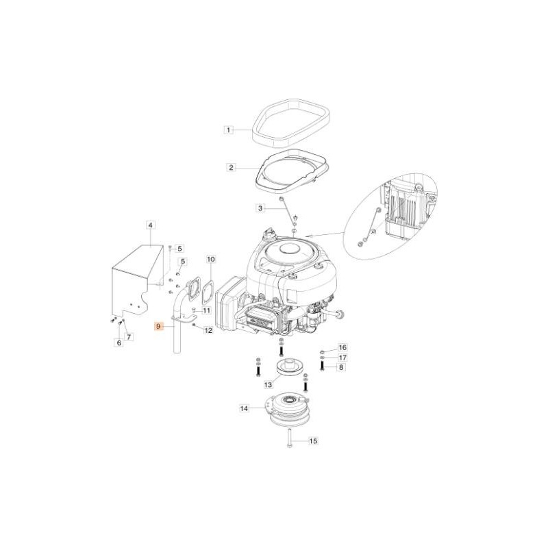 POT D'ÉCHAPPEMENT D'ORIGINE EMAK 68130208R