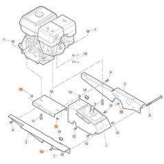 ÉCROU HEXAGONAL M 8 ZIGR. NERVURE. DIN 6923 ZNB (C:10PZ) ORIGINAL EMAK 3933032R | NewgardenAgri.com