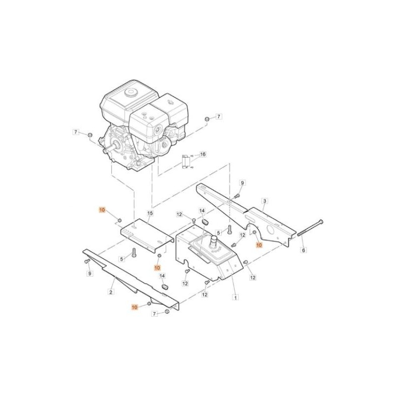 ÉCROU HEXAGONAL M 8 ZIGR. NERVURE. DIN 6923 ZNB (C:10PZ) ORIGINAL EMAK 3933032R